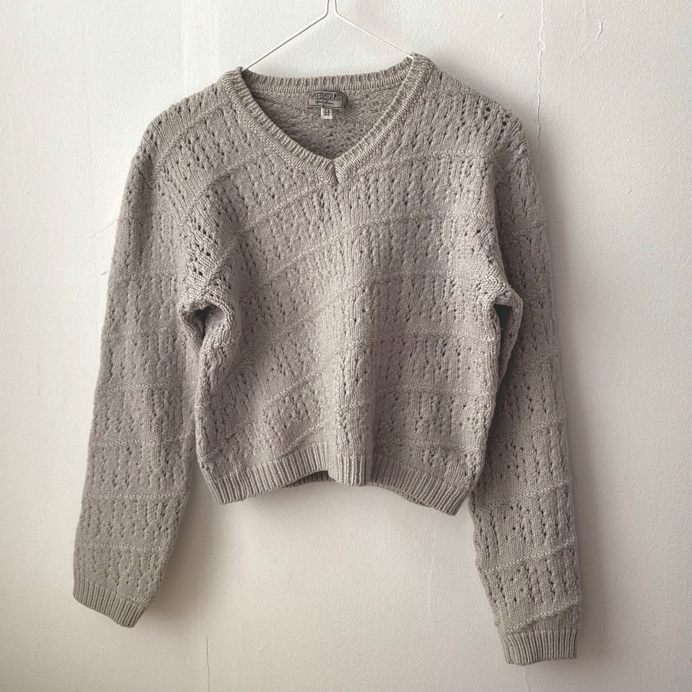 Versus Versace 90s v-neck wool sweater